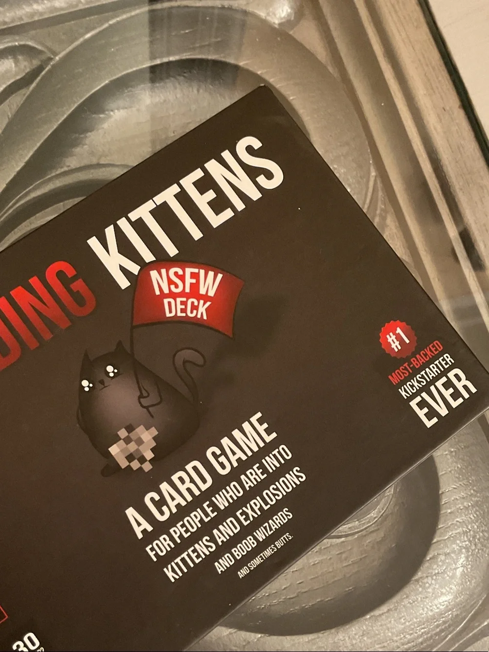 Exploding Kittens NSFW Deck Card Game - Black & Red
